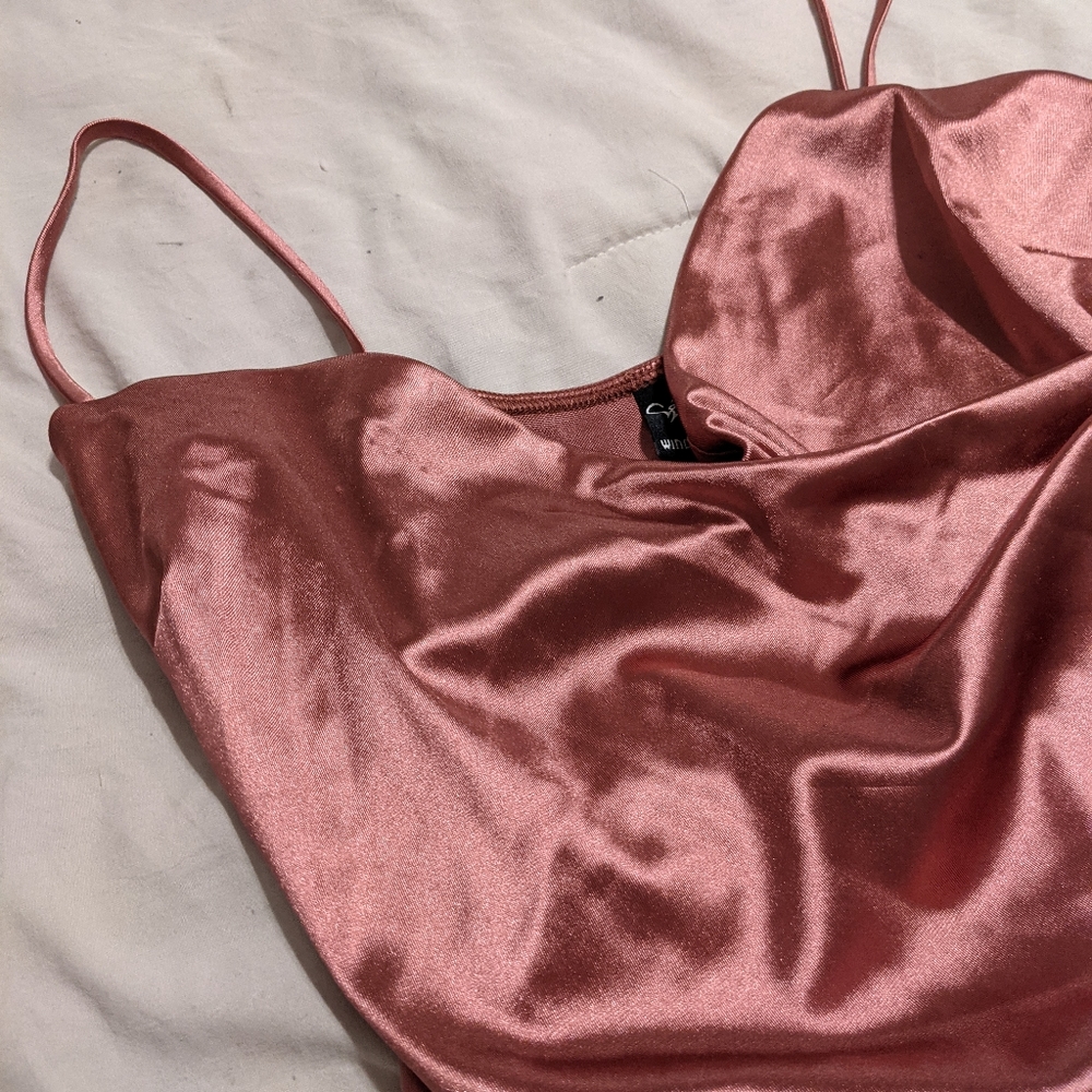 NWOT Windsor pink satin dress